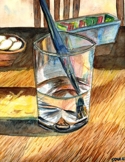Paint Brush in Glass