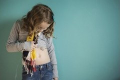 girl with feeding tube tips for traveling by kozie clothes