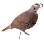 polished Copper Quail garden stake by Pop pop's Workshop