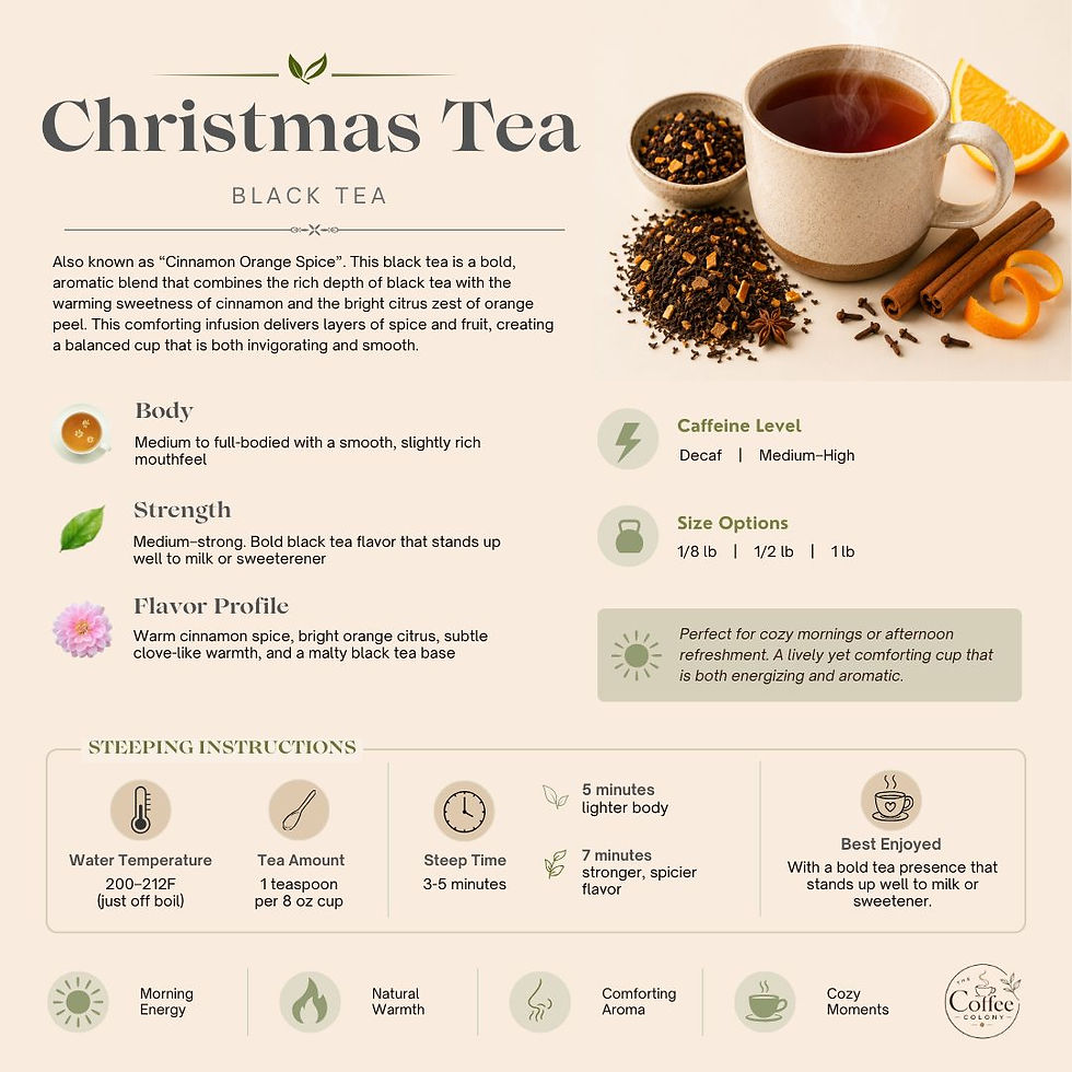 Cinnamon Orange Spice Tea (Christmas Tea) the coffee colony