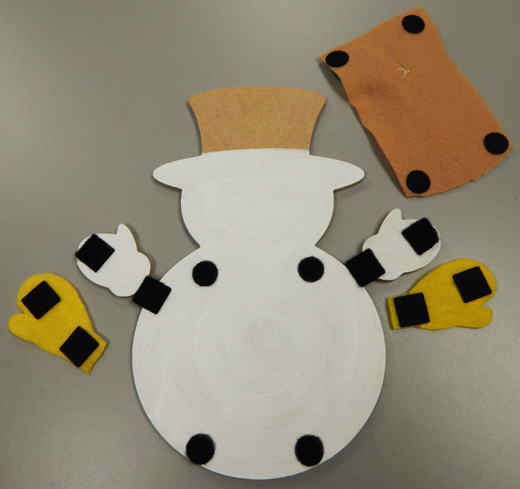 wooden snowman quiet activity materials by kozie clothes