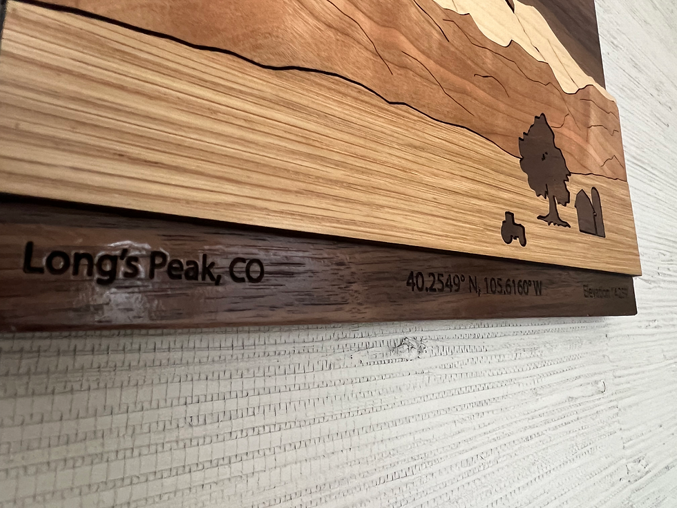 Thumbnail: Long's Peak Layered Wood Wall Art
