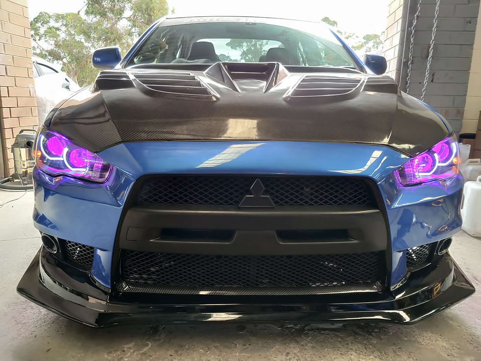 Thumbnail: Mitsubishi Lancer Custom RGB Led Headlights*