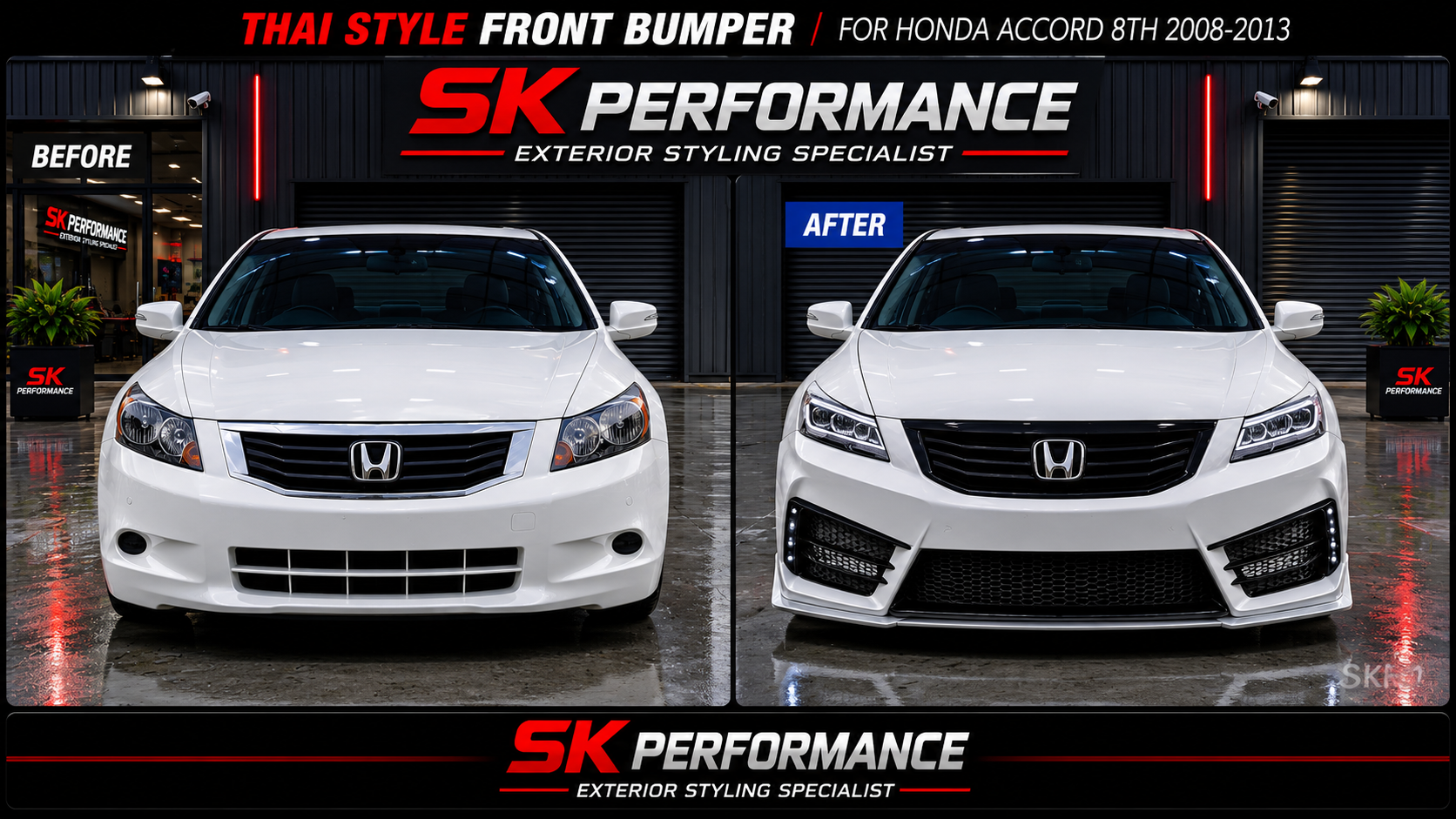 THAI Style Front Bumper For Honda Accord 8th 08-13