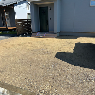 砕石駐車場施工完了！