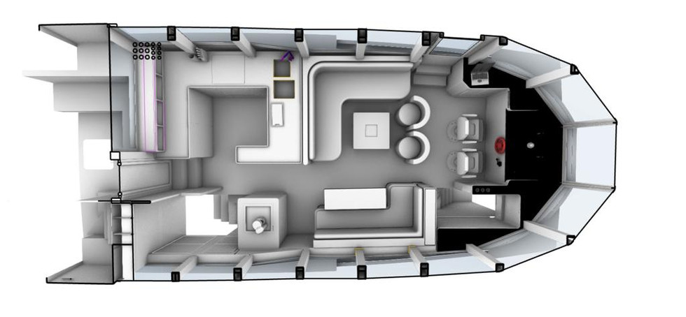 Explorer yacht interior spaces - interior spaces of our XPM explorer yacht Vanguard