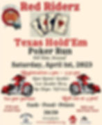RED RIDERZ - Texas Hold 'Em Poker Run