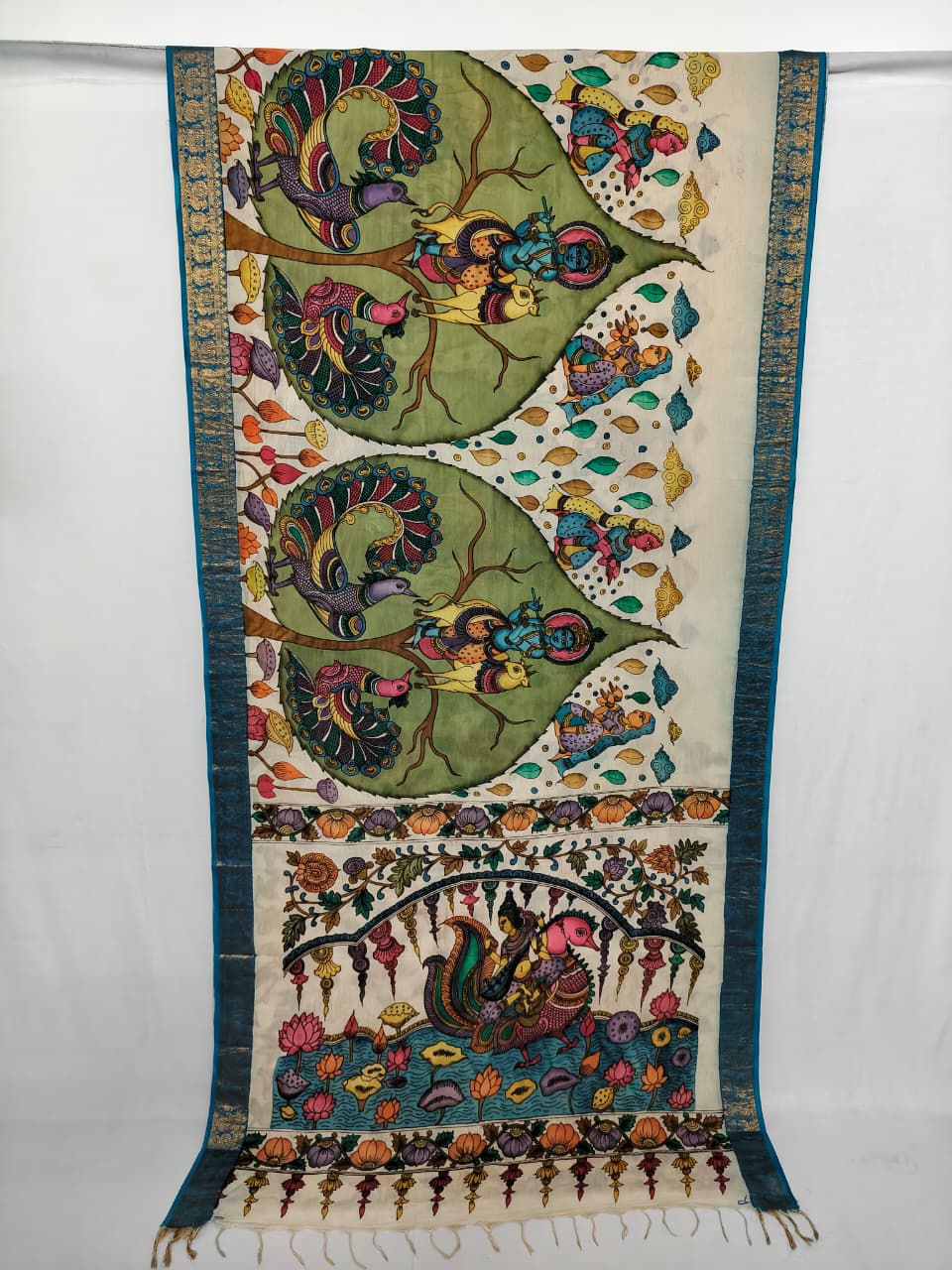 Handcrafted Kalamkari Saree