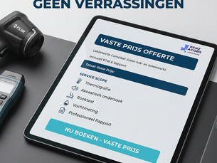 Vaste prijs, geen verrassingen: Renz Jacobs Lekdetectie biedt complete lekdetectie aan inclusief thermografie, akoestisch onderzoek en rooktest.