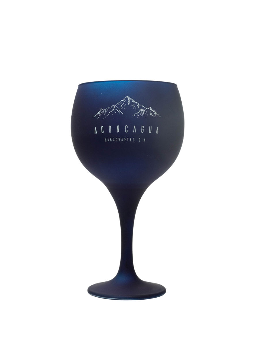 Copón de Vidrio Azul para Gin Aconcagua