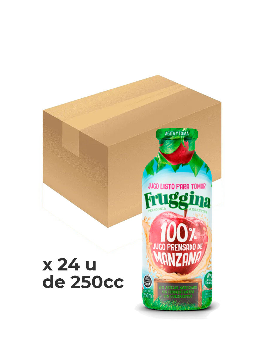 Caja x 24 Jugos de Manzana Fruggina x 910 cc