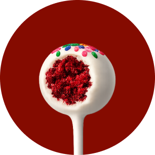 Red velvet cake pop