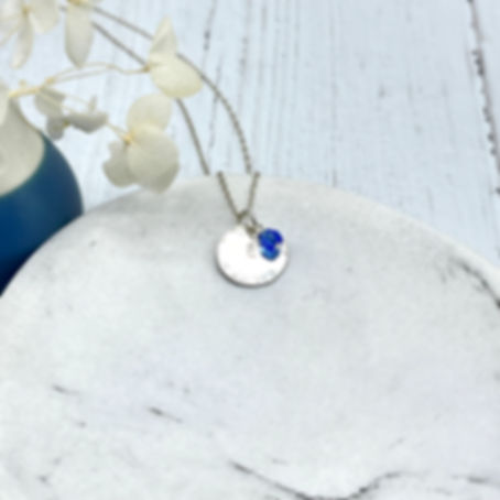 September Birthstone Necklace - Sapphire Crystals