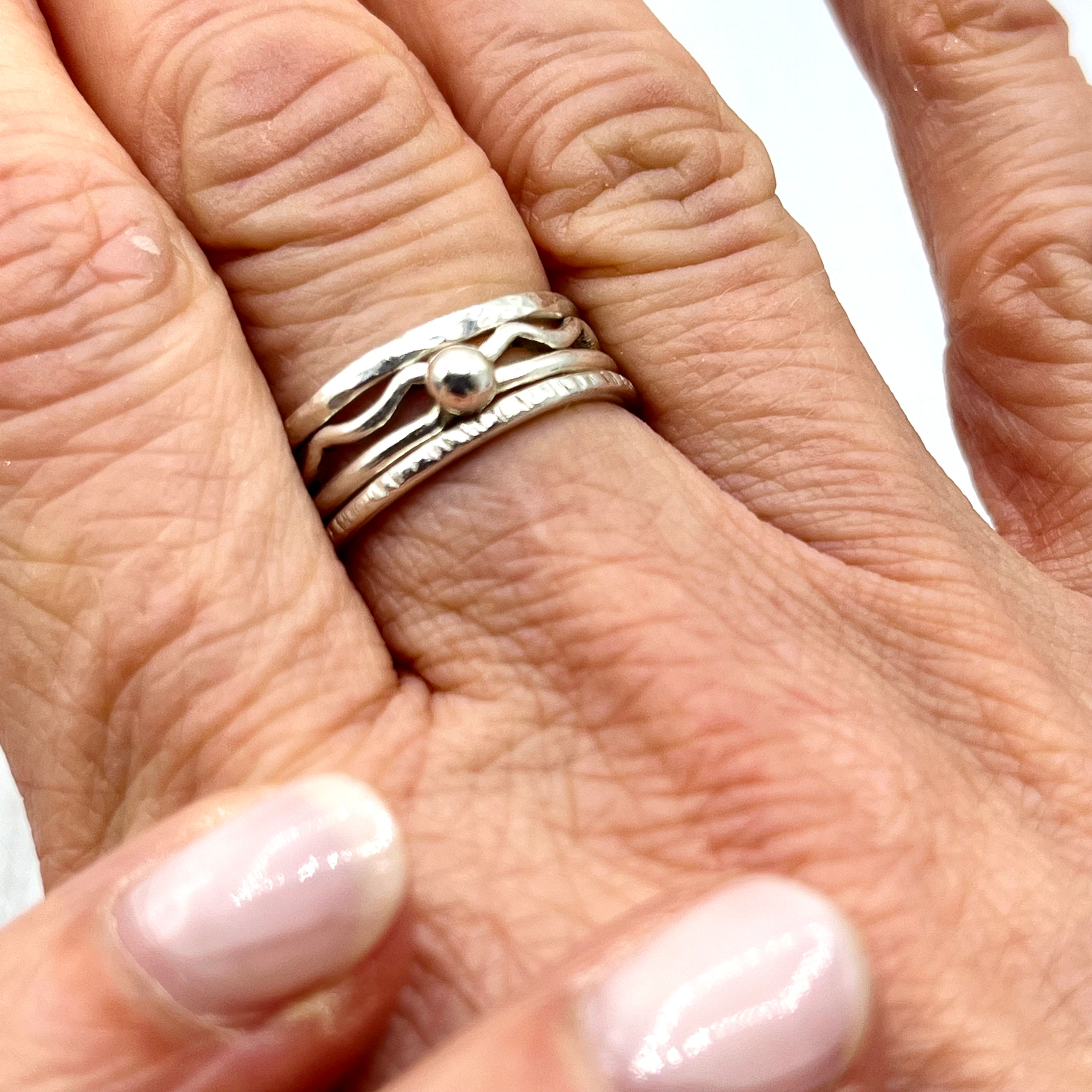 Silver Circles Bagues