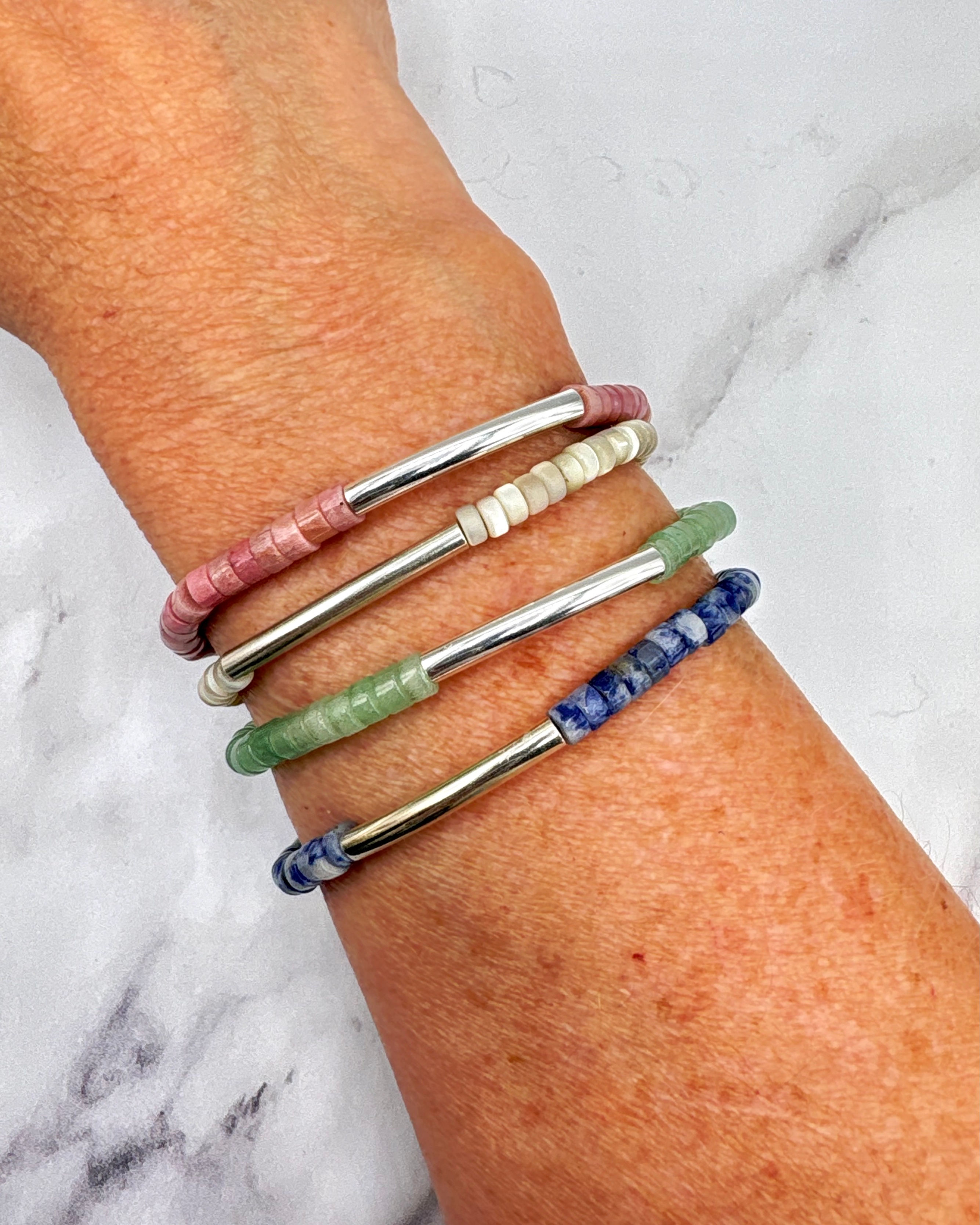 Heishi Stacking Bracelets