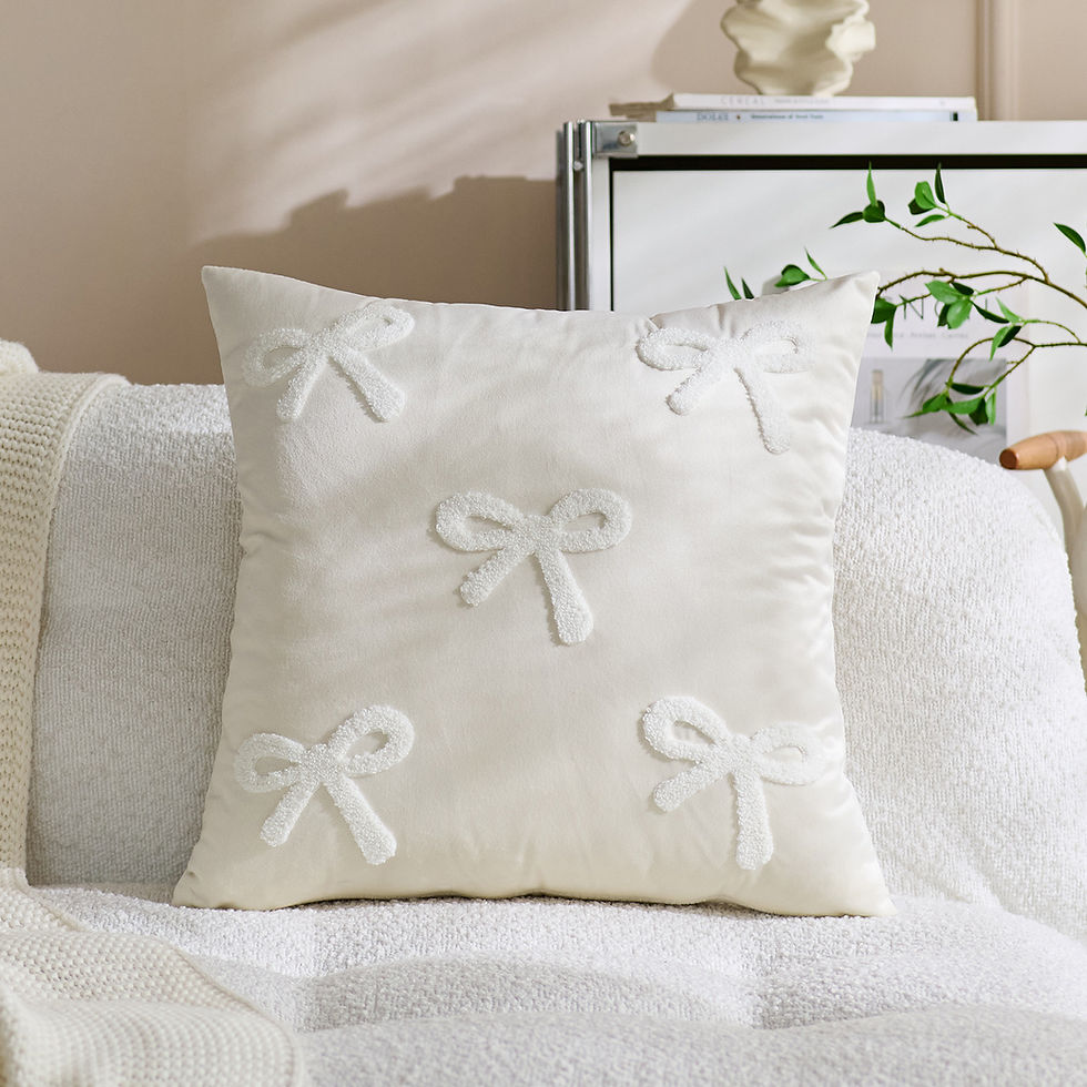 Thumbnail: Ribbon Coquette Cushion Cover (3 Colour)