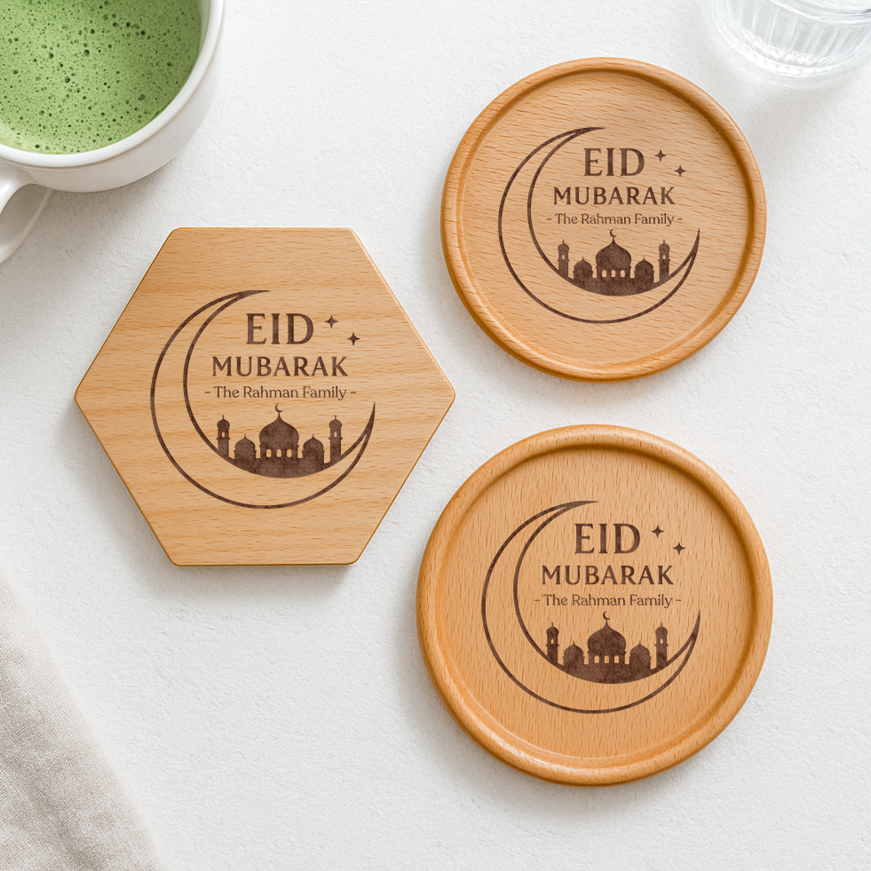 Eid Mubarak Personalised Coaster