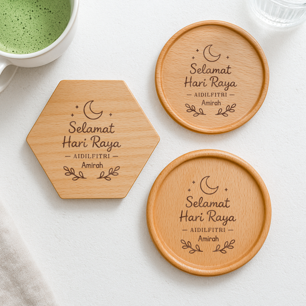 Selamat Hari Raya Aidilfitri Personalised Coaster