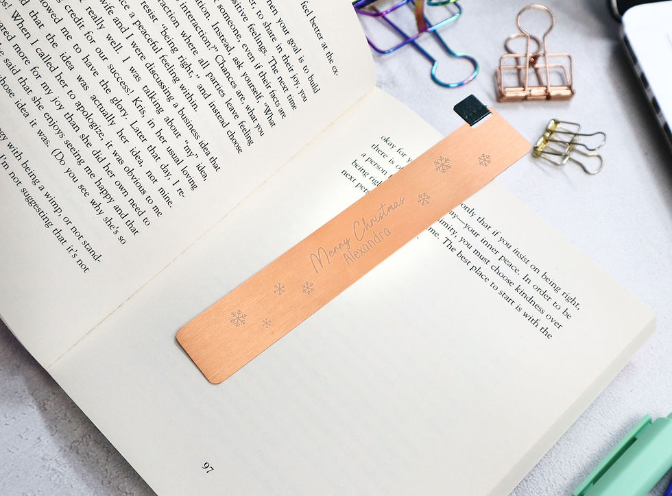 Thumbnail: Snowflakes Personalised Bookmark