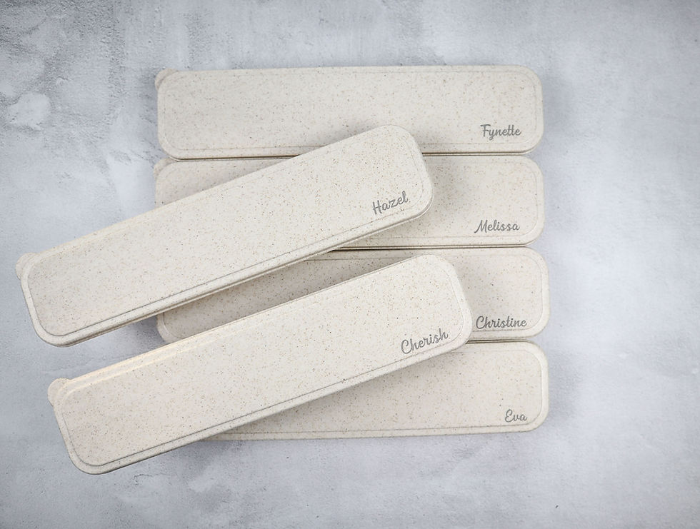 Thumbnail: Personalised 5-pc Silver Spork Set