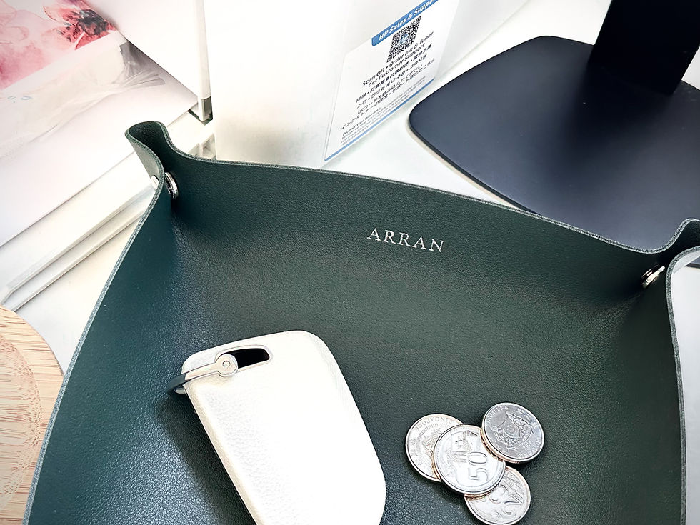 Thumbnail: Personalized Green Trinket and Accessories Tray