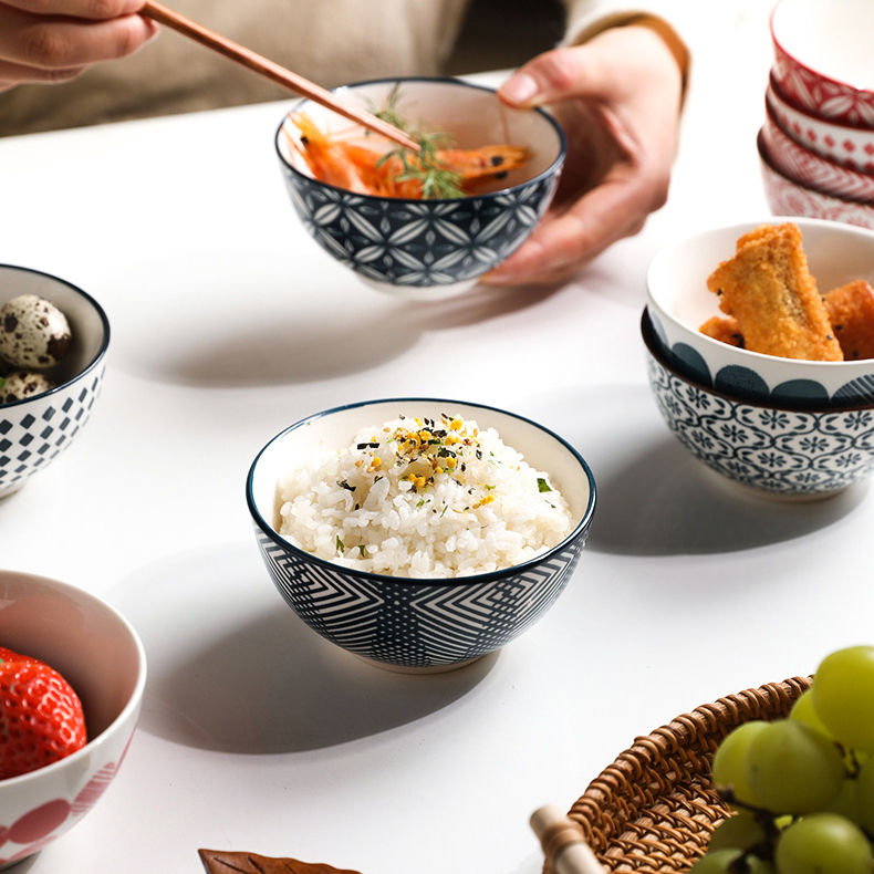 Thumbnail: Japanese Rice Bowl Set (Blue)