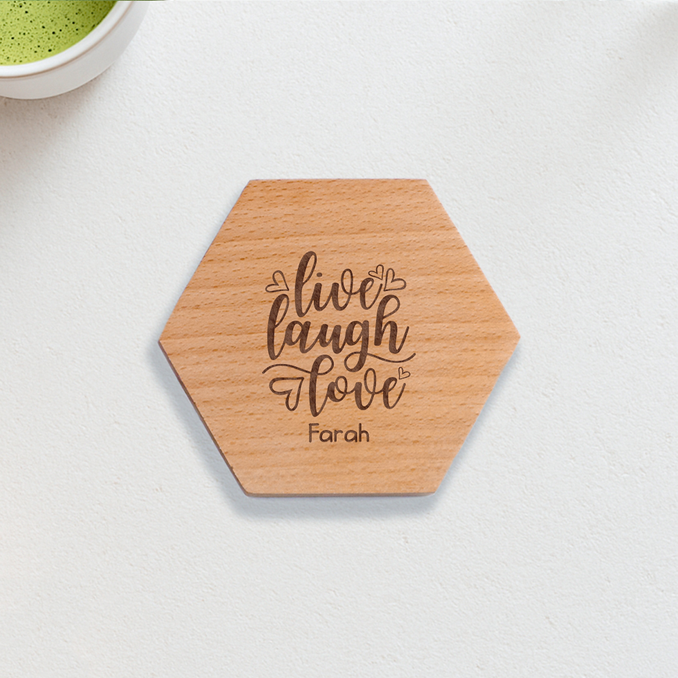 Thumbnail: Live Laugh Love Personalised Coaster