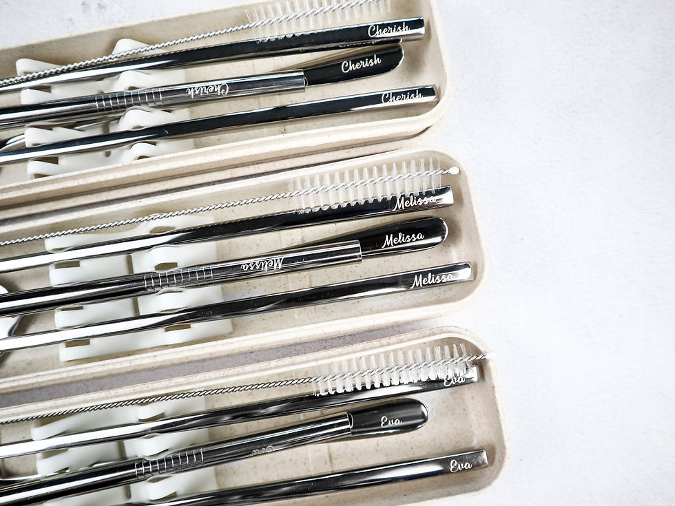 Thumbnail: Personalised 5-pc Silver Spork Set