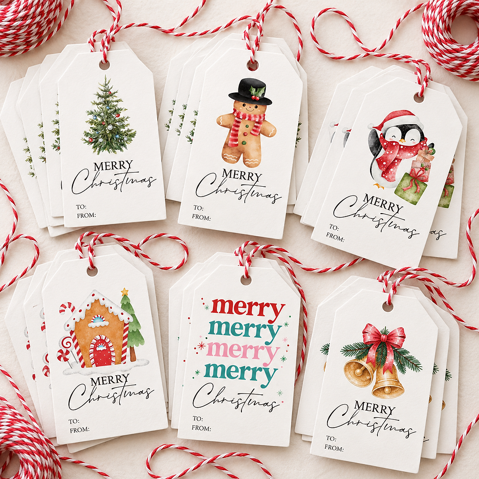 Thumbnail: Merry Everything Christmas Gift Tag Set (30pcs)