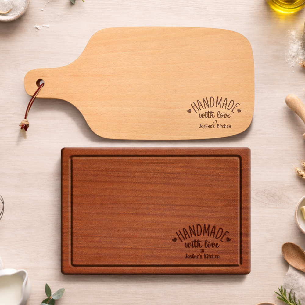 Handmade with Love Personalised Cutting Board