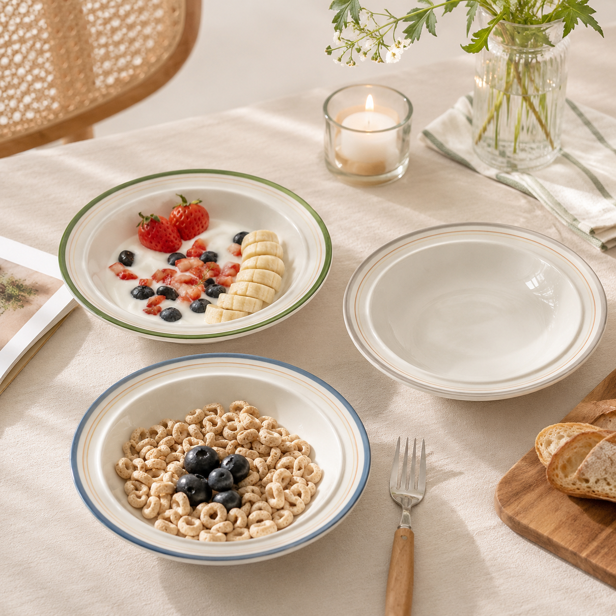 Maison Classic Rim Plate (3 Colour)