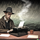 DALL·E 2023-01-17 11.41.36 - a writer working with mystery background.png