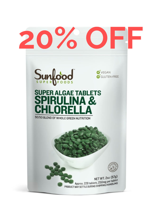 Spirulina & Chlorella Algae Tablets (4 oz BAG)