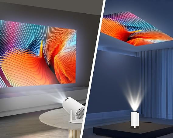 Thumbnail: Mini Projector 4K 1080P Support, Portable Projector WiFi6 BT 5.0 Android 11, Sma