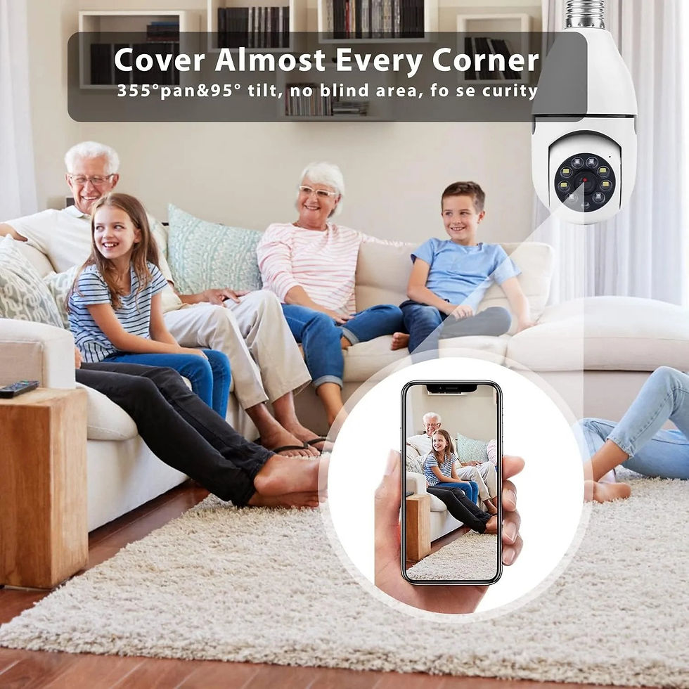 Thumbnail: 1080P Light Bulb Camera 360 Degree Wireless Wifi Home Night Version Security IP 