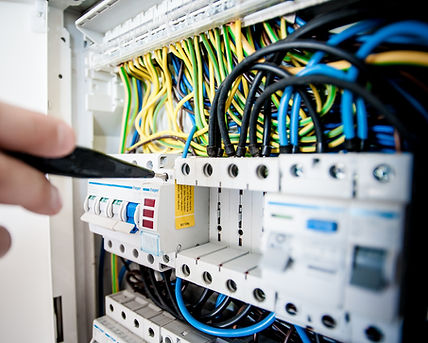 Gros plan du tableau électrique