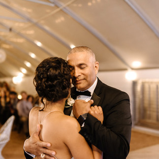 Bride and groom sunset portraits at Camino Real Ranch wedding venue