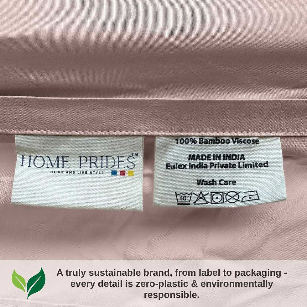 Thumbnail: Home Prides sustainable bamboo sheet set, includes 1 sheet and 2 pillowcases. OEKO-TEX certified & packaged with zero plastic