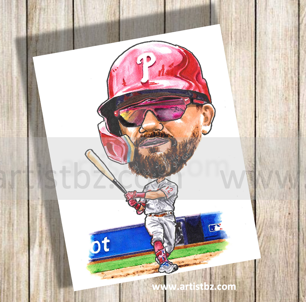 Kyle Schwarber caricature