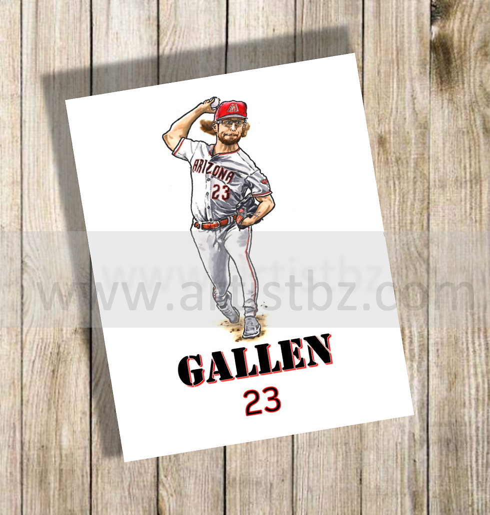 Zac Gallen print, unframed