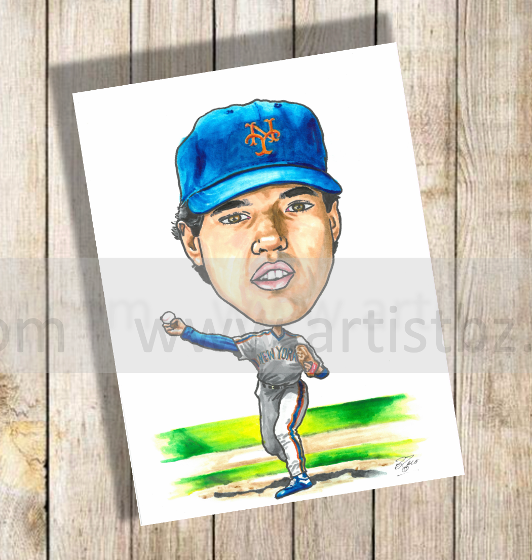 Ron Darling caricature print, unframed