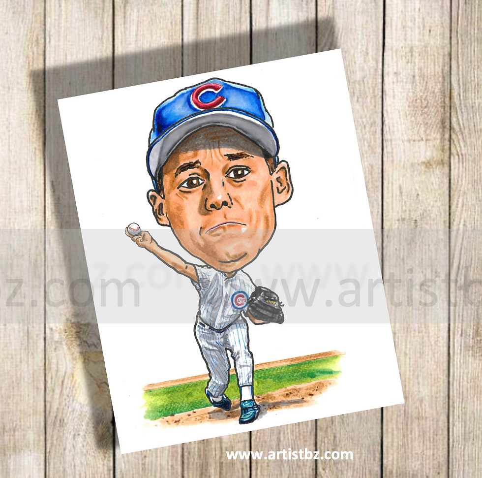 Greg Maddux caricature