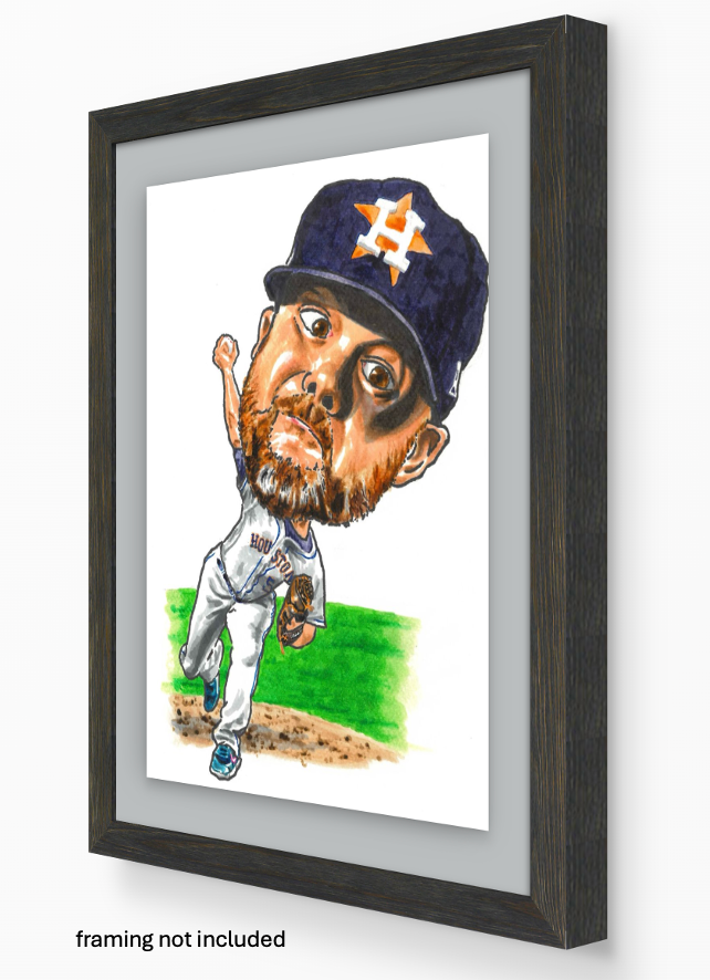 Thumbnail: Ryan Pressly caricature, 8x10 unframed