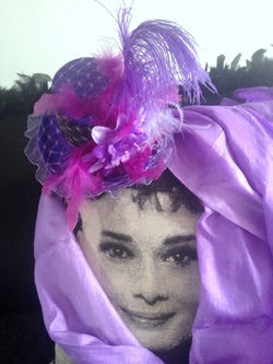 186 Mini chapeau violet & lilas & magent