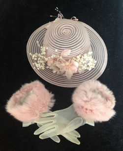 181 Paille rose, nylon ajourée (Enfa