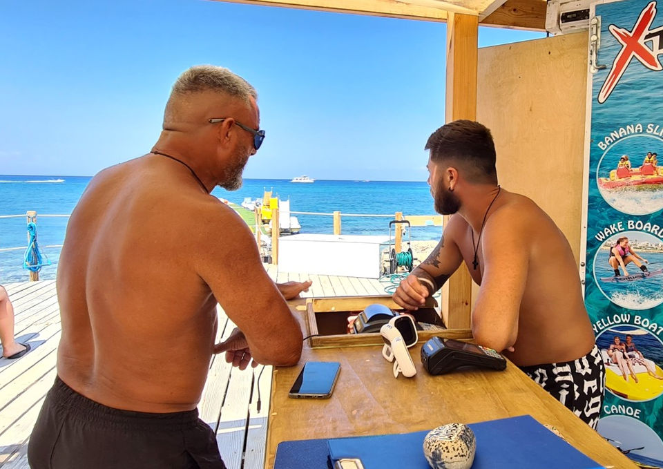 ANDREAS & CHRIS AT XTREME WATERSPORTS PROTARAS MARLITA BEACH CYPRUS