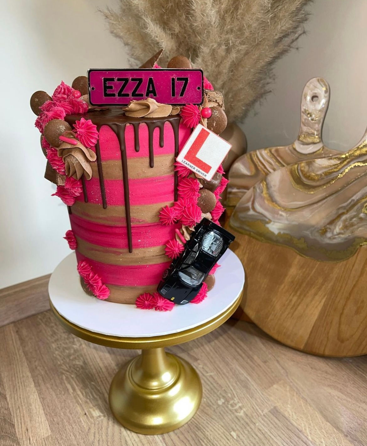 Double Layered Number Plate Cake Charm