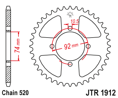 JT SPROCKETS JTR1912.42