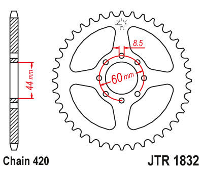 JT SPROCKETS JTR1832.52