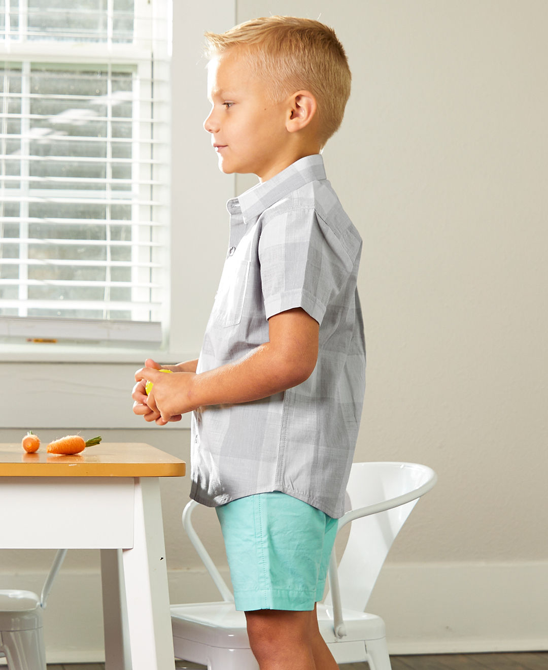 RuggedButts Harbor Grey Short Sleeve Button Down Shirt